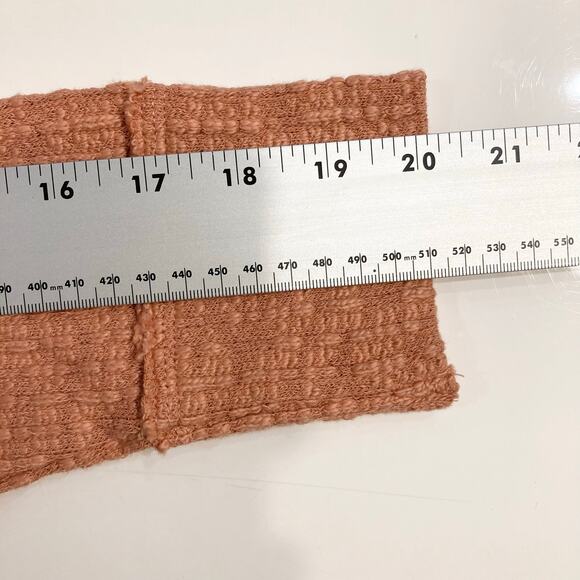 NWOT TWO BY VINCE CAMUTO Cardigan S Burnt Orange Slub Knit Raw Hem Cotton Blend - Picture 9 of 9